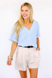 FINAL SALE!! Camden Gauze Top in Blue