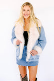 NEW!! Penny Faux Fur Denim Jacket