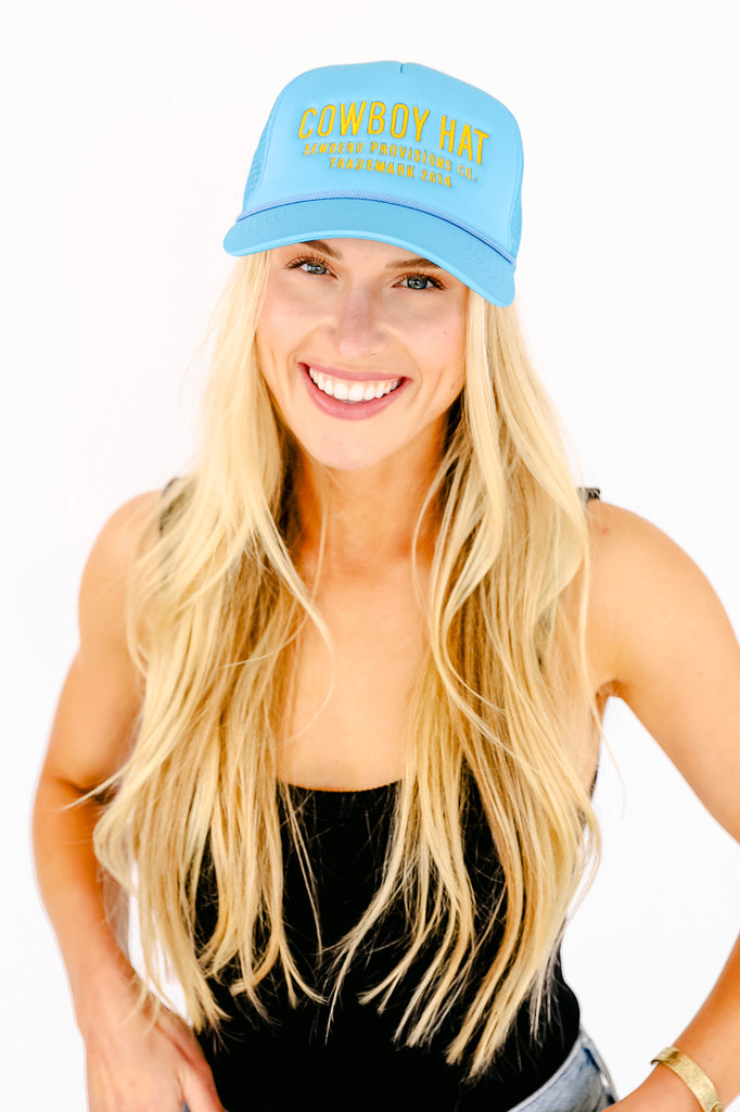 NEW!! Cowboy Trucker Hat in Teal