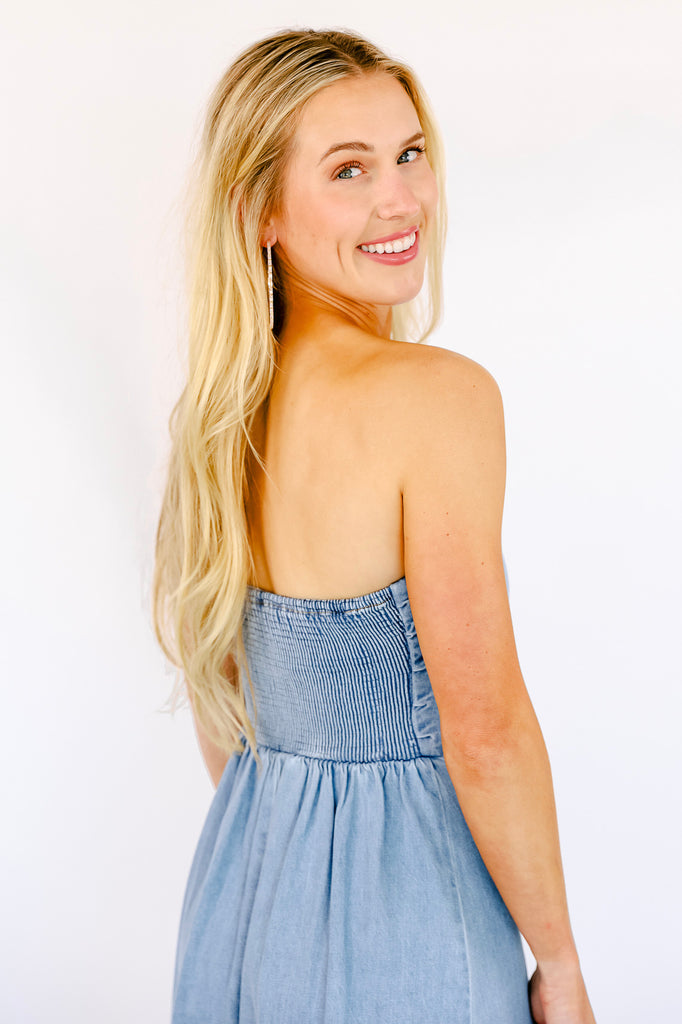 BEST SELLER!! Olivia Denim Maxi Dress