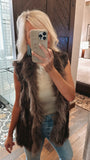 NEW!! Fox and Coney Recycled, Vintage Fur Vest in 4 Colors