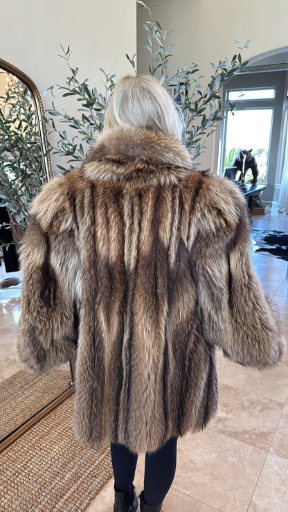 #123 Vintage Fur Jacket - Size XL