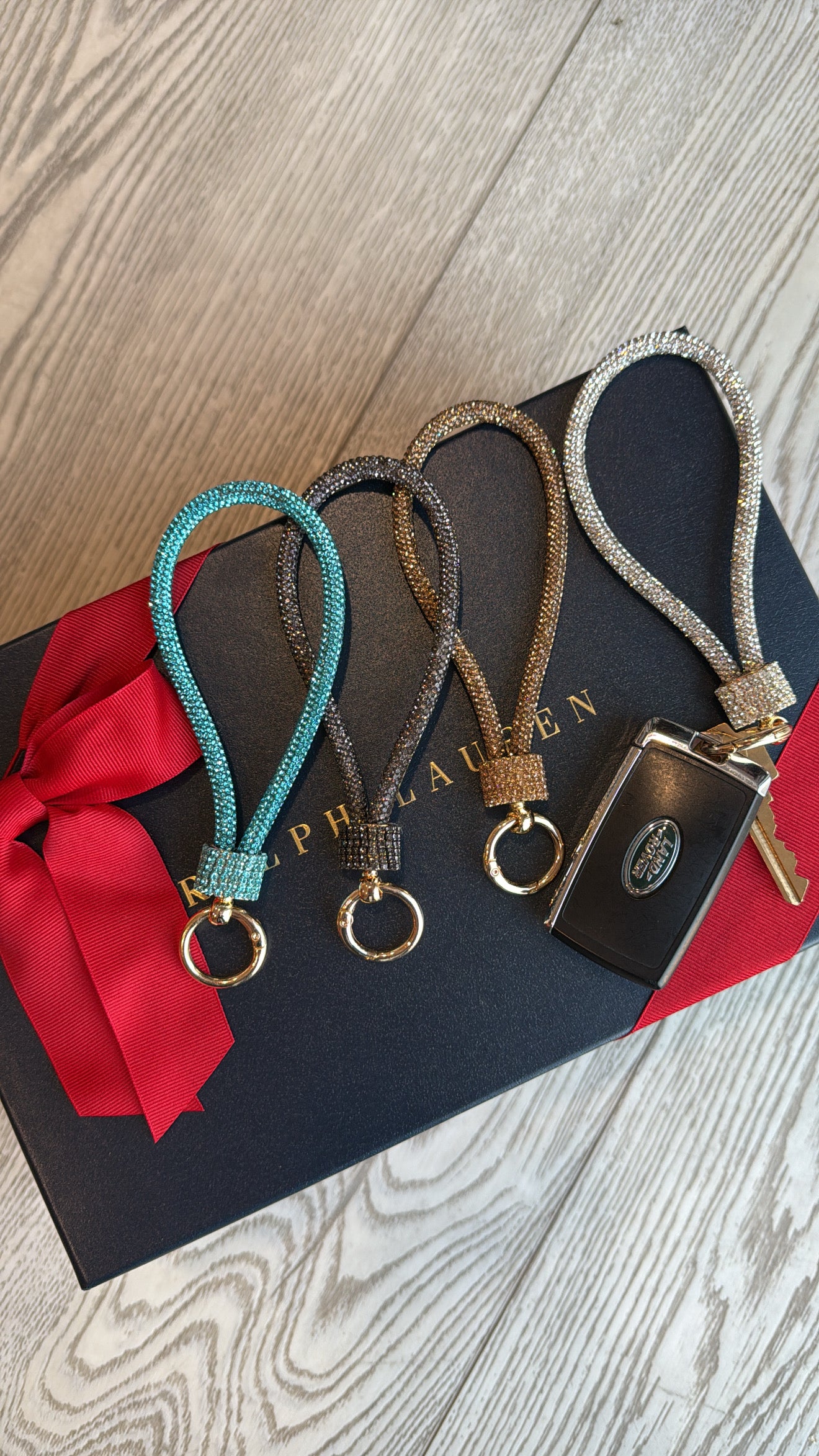 DOORBUSTER!! Rhinestone Keychain in Black