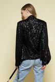 NEW!! "All Out" Sequin Jacket in Black
