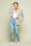 "All Out" Sequin Jacket in Champagne