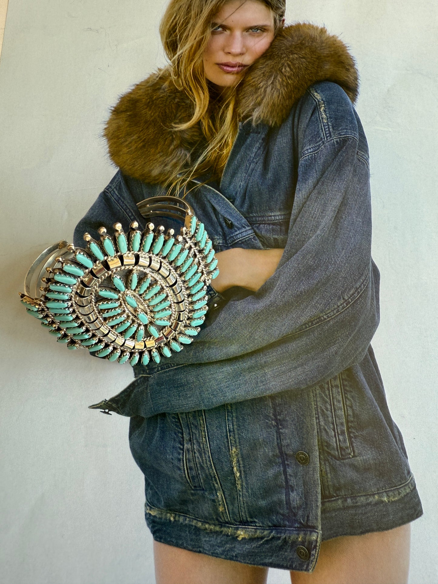 NEW!! "Eclipse" Kingman Turquoise Cuff Bracelet