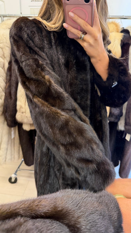 #29 Vintage Mahogany Mink Coat Size XS/S