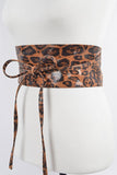 NEW!! Leopard Faux Leather Waist Wrap Belt