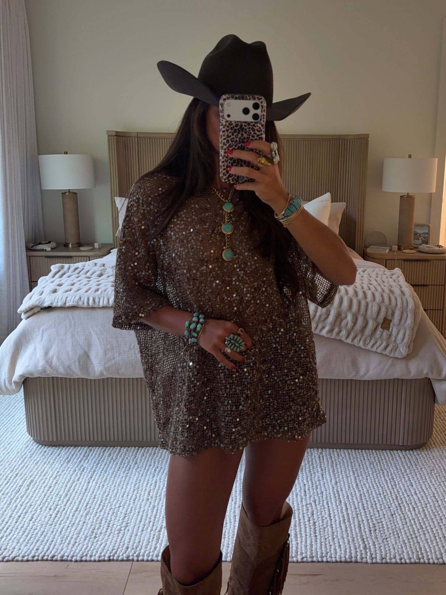 Sequin Oversized Top in 4 Colors - PREORDER