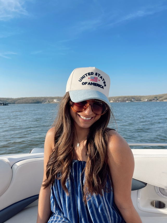 United States of America Embroidered Trucker Hat