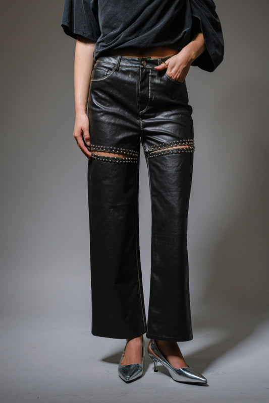 NEW!! "VIP" Studded Faux Leather Pants