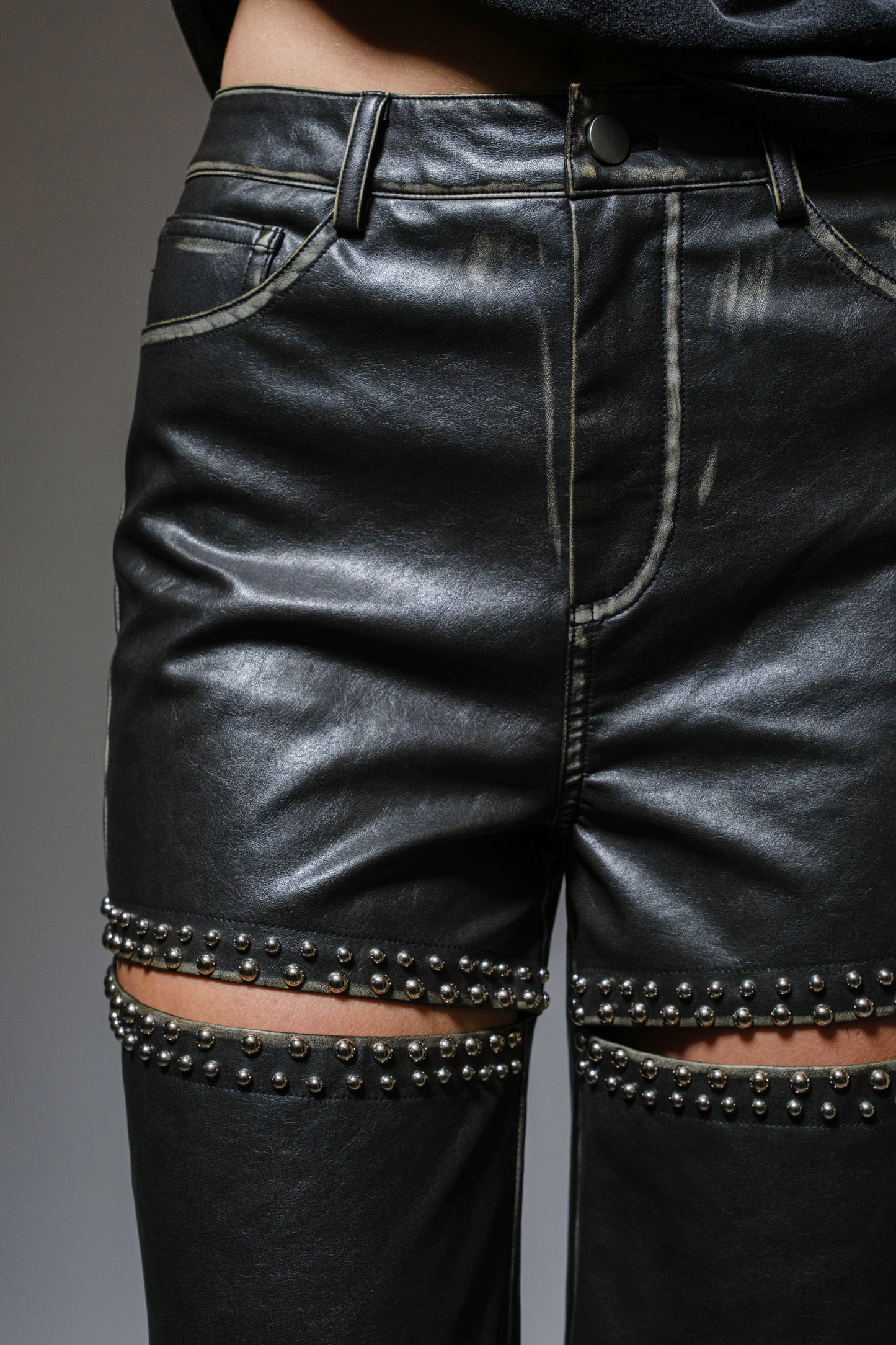 FINAL SALE!! "VIP" Studded Faux Leather Pants