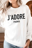 NEW!! "J'ADORE" Sweatshirt in White