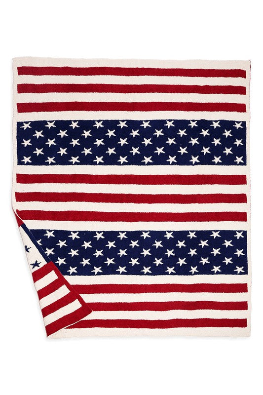 NEW!! "American Flag" Comfy Luxe Throw Blanket