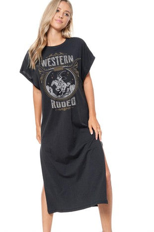 NEW & IN STOCK!! “Western Rodeo” Graphic T-Shirt Dress