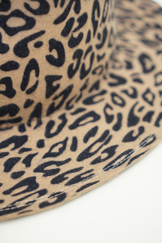 NEW!! Atlas Leopard Wool Felt Panama
