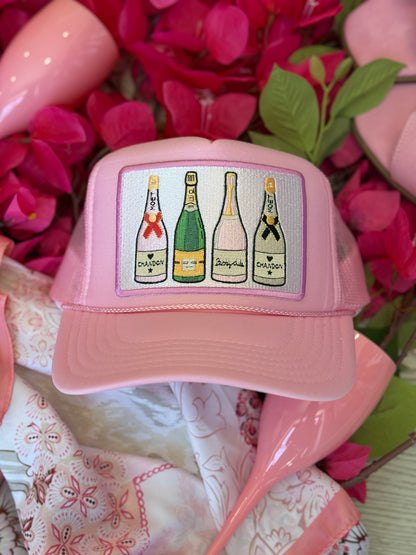 NEW!! "Champagne" Trucker Hat in Pink