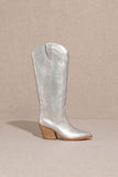 FINAL SALE!! "Going West" Knee High Boots in Silver