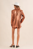 NEW!! Bronze Metallic Blazer Set