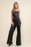 NEW!! Faux Leather Fringe Jumpsuit