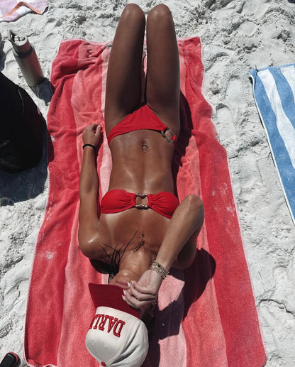 NEW!! DARLIN Trucker Hat in Cream/Red