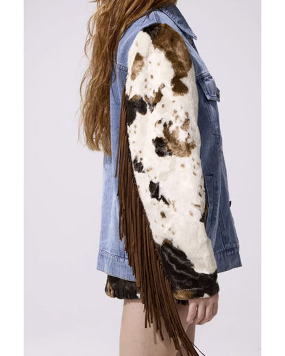 The “Beth” Fringe Denim Jacket
