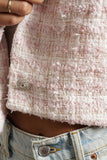 NEW!! Rosie Boucle Tweed Crop Jacket in Pink