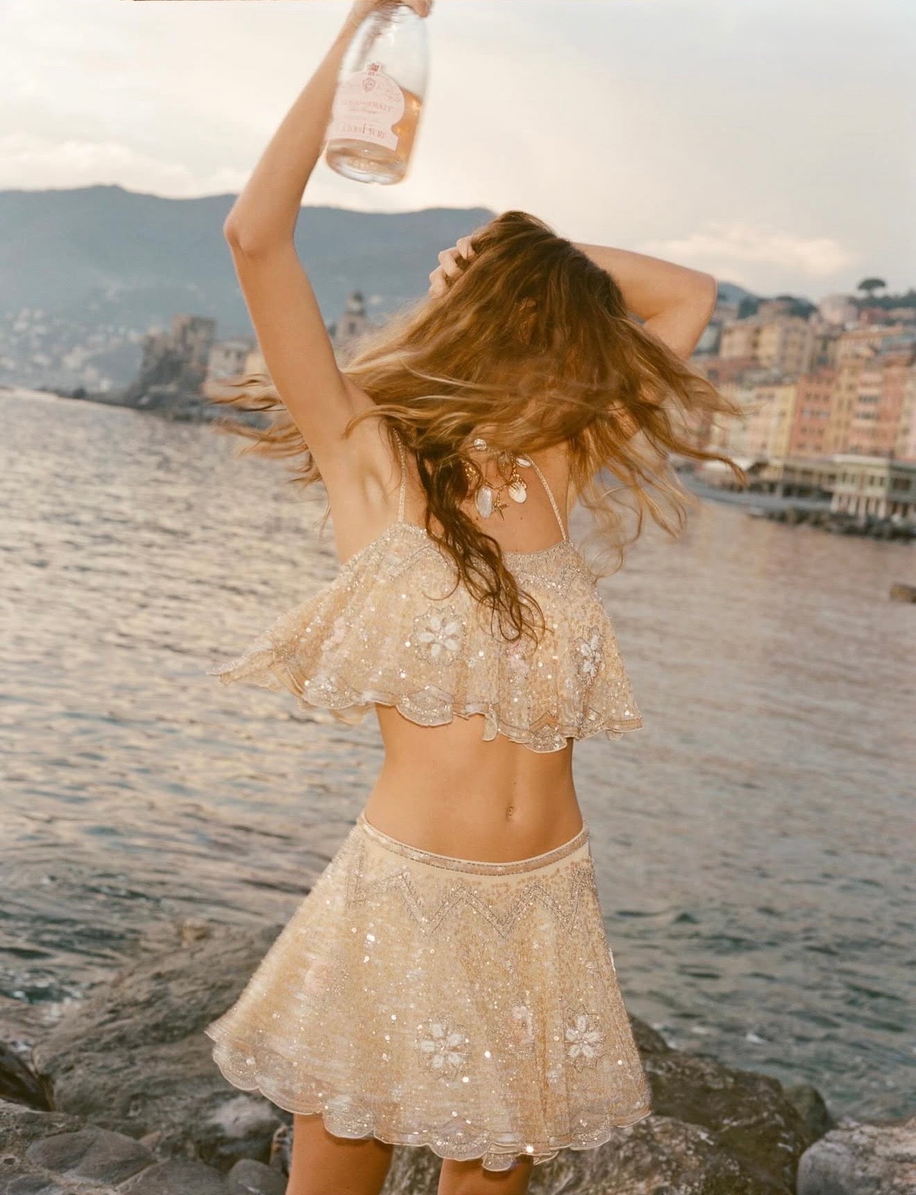 Bramble Beaded Sequin Mini Skirt