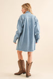 NEW!! Shania Rhinestone Denim Shacket & Dress