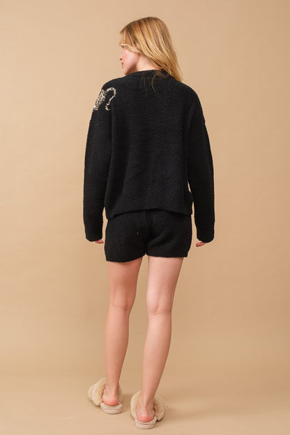BACK IN STOCK!! Comfy Luxe Pajama Lounge Set w/ Tiger Sequin (8101818368239)