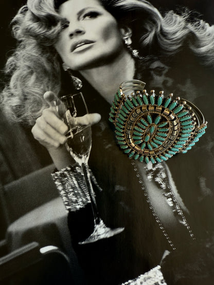 NEW!! "Eclipse" Kingman Turquoise Cuff Bracelet