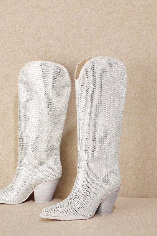 FINAL SALE Dolly Rhinestone Boots
