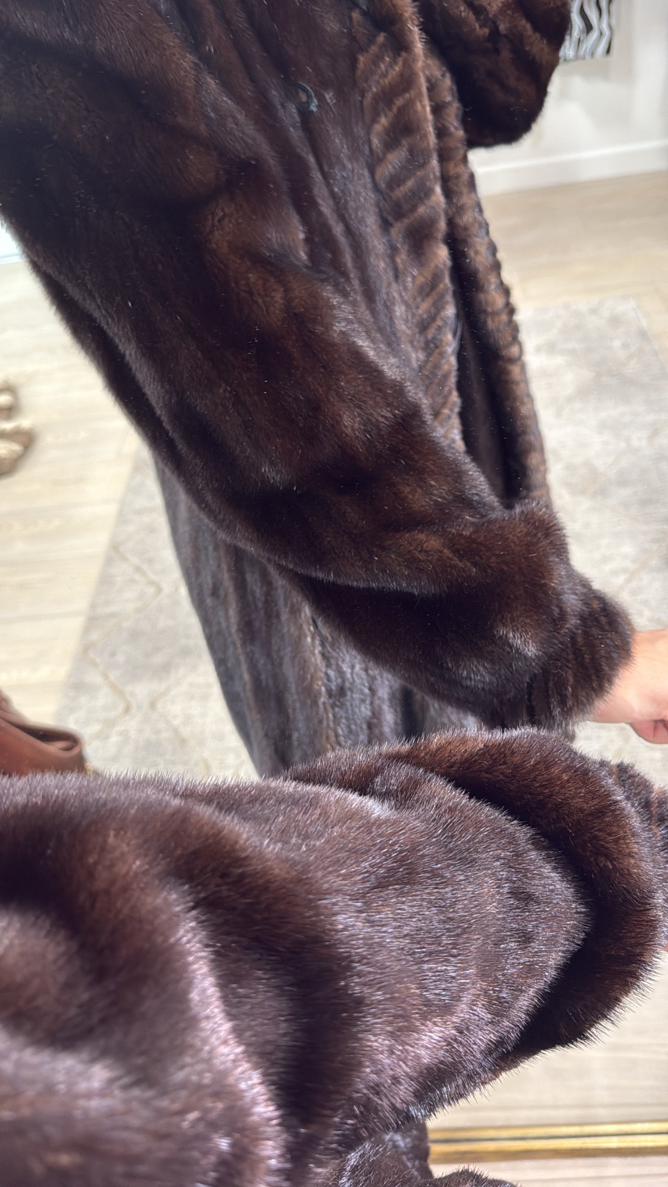 #29 Vintage Mahogany Mink Fur Coat Size Small