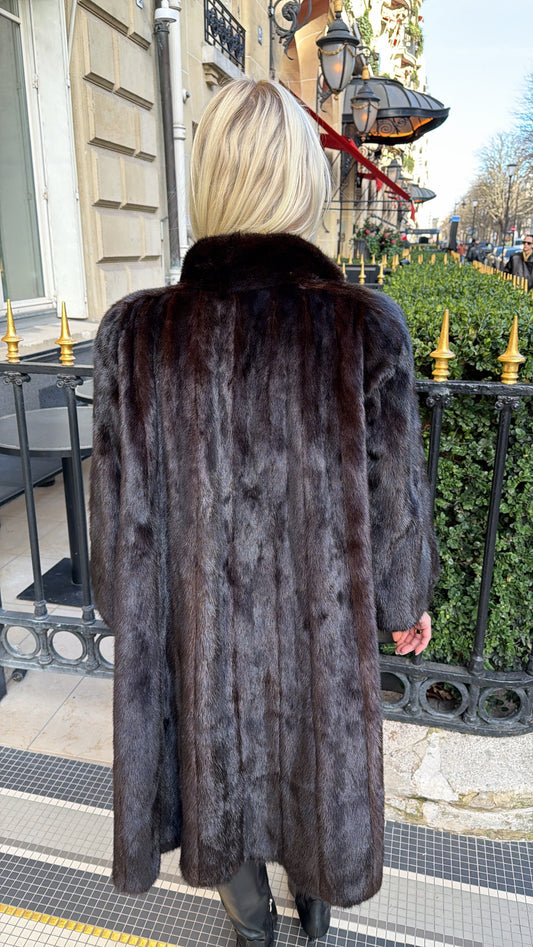 #GB76 Vintage Mahogany Mink Coat Size S/M