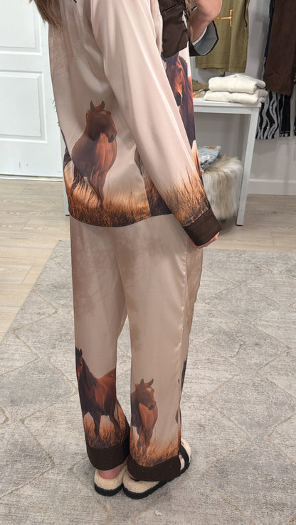 NEW!! Ranch Life Silky PJ Set