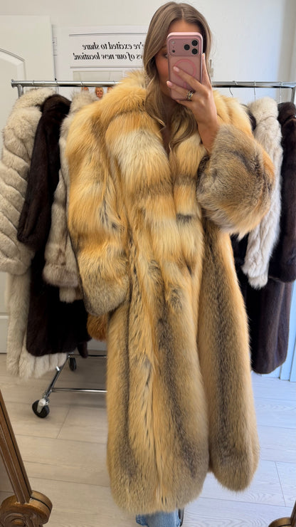 #11 Vintage Golden Island Fox Coat Size S/M
