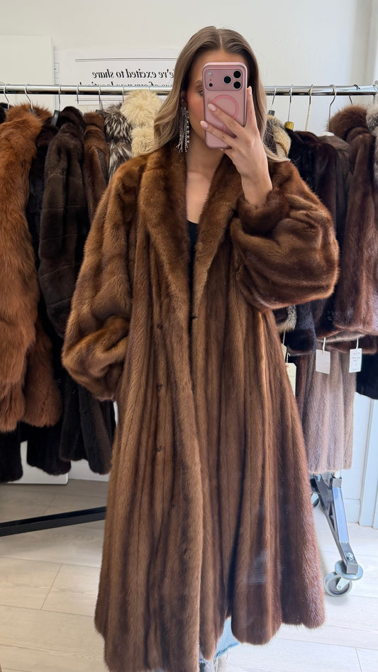 #46 Vintage Demi Buff Mink Fur Coat Size M/L