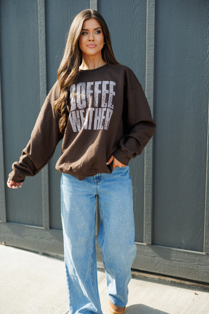 NEW!! Coffee Weather Sweatshirt in Brown