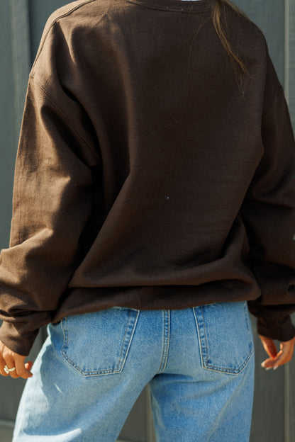 NEW!! Coffee Weather Sweatshirt in Brown