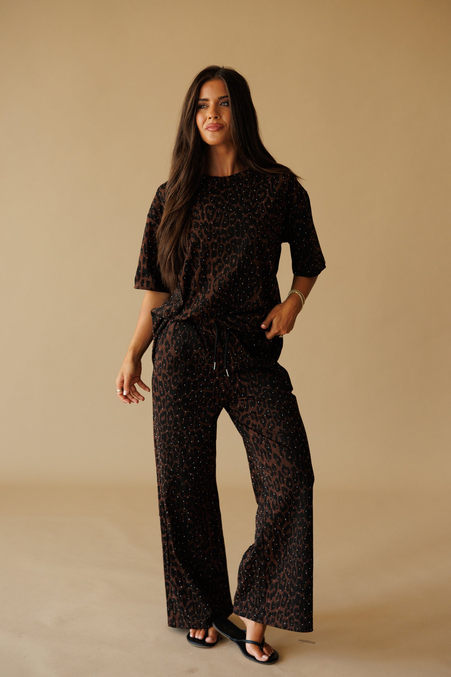 "Luxe Leopard" Rhinestone Lounge Set