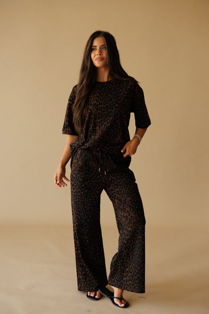 "Luxe Leopard" Rhinestone Lounge Set