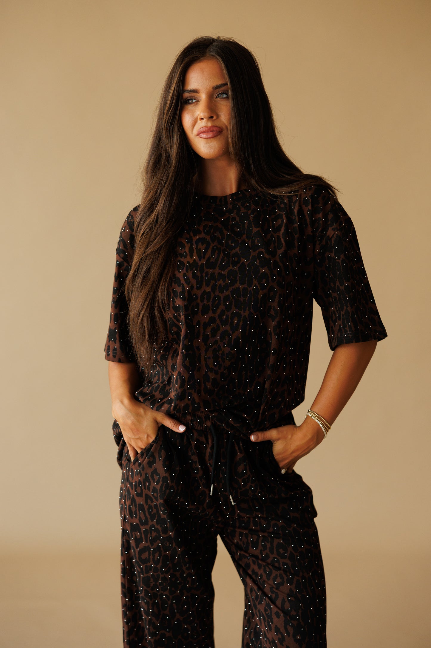 "Luxe Leopard" Rhinestone Lounge Set