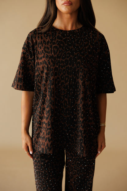 "Luxe Leopard" Rhinestone Lounge Set