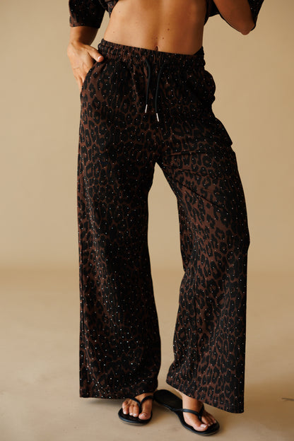 "Luxe Leopard" Rhinestone Lounge Set