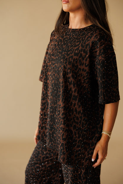 "Luxe Leopard" Rhinestone Lounge Set