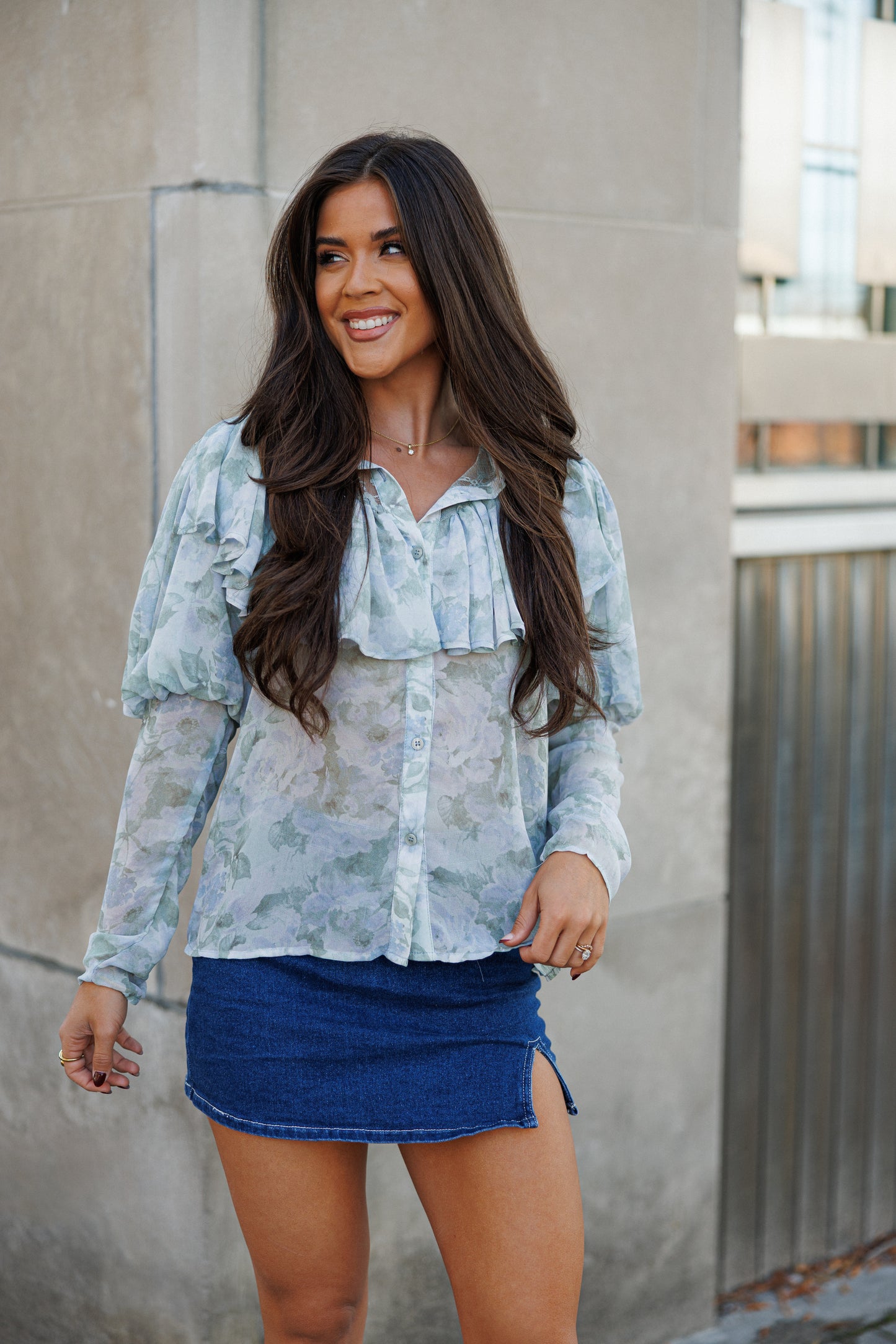 NEW!! "Nova Muse" Floral Ruffle Top
