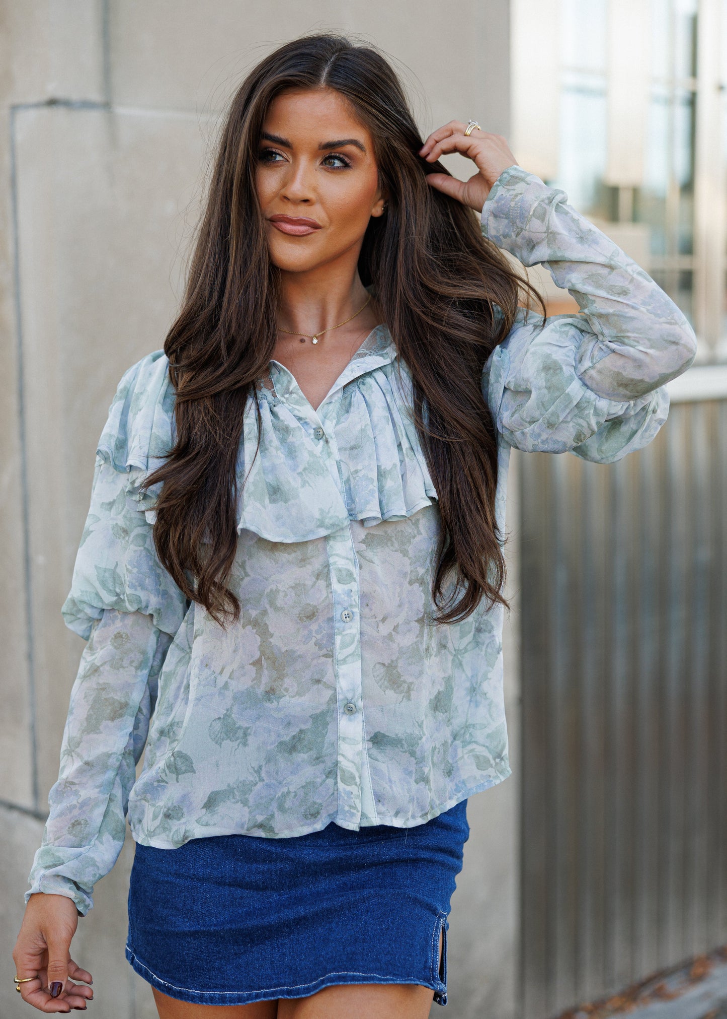 NEW!! "Nova Muse" Floral Ruffle Top