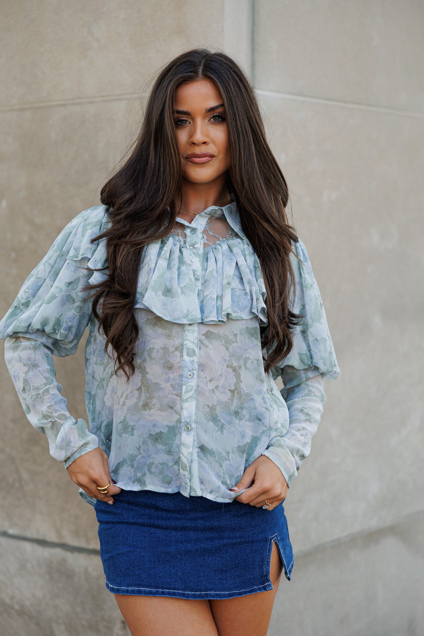 NEW!! "Nova Muse" Floral Ruffle Top