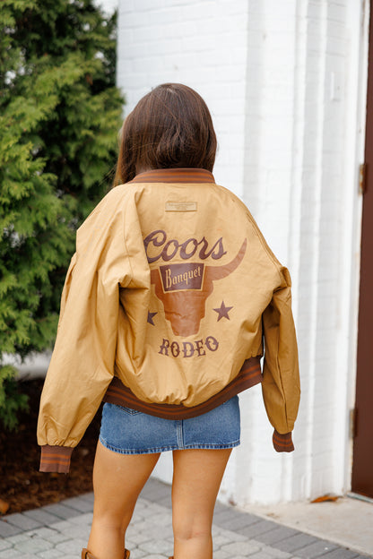 LICENSED!! Coors Banquet Rodeo Bomber Jacket