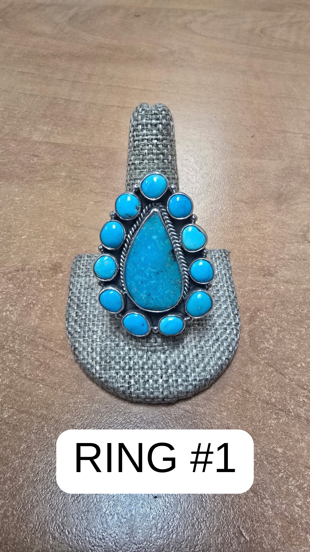 "Sundance" Adjustable Kingman Turquoise Ring